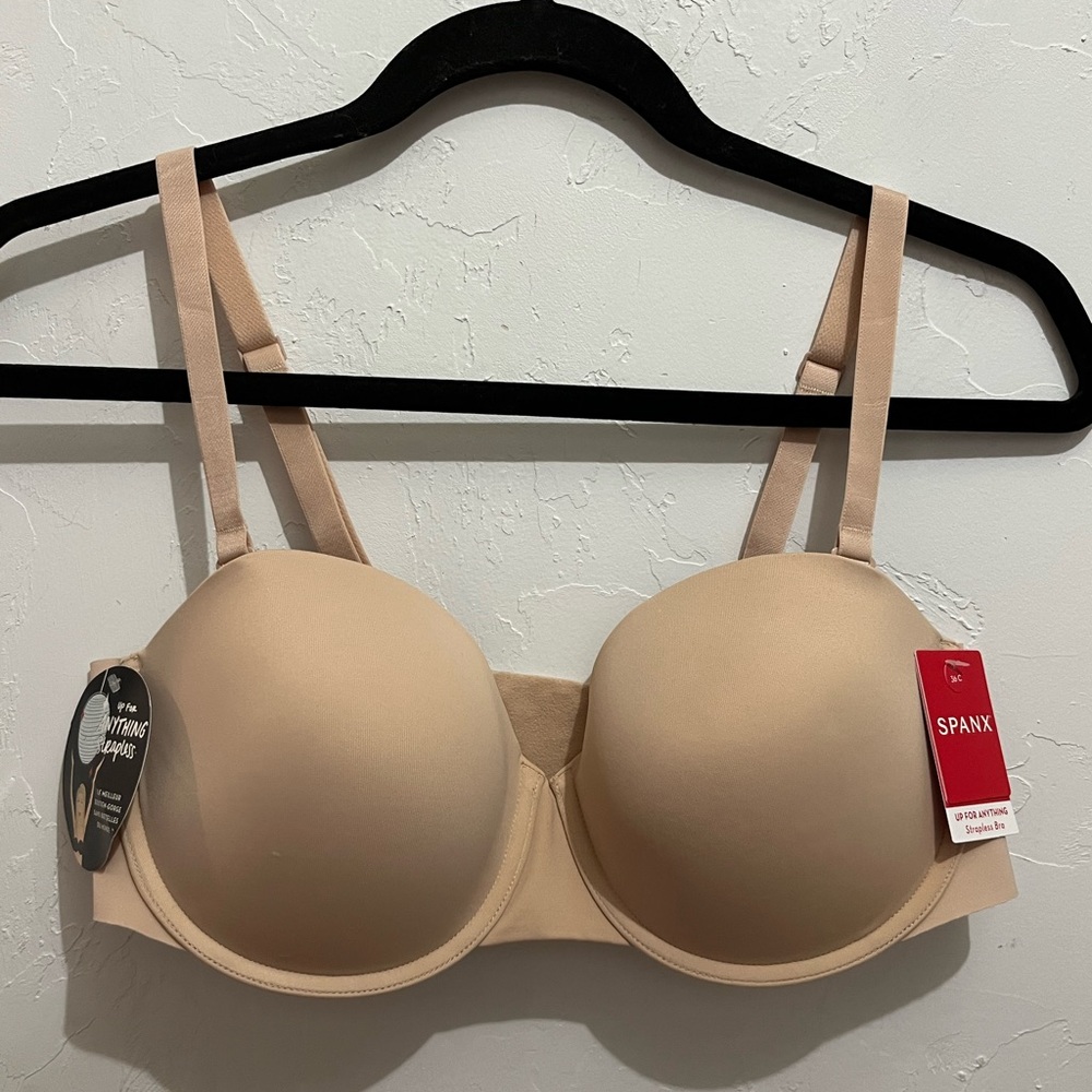 Spanx Champagne Beige Up For Anything Convertible Underwire Bra 36C